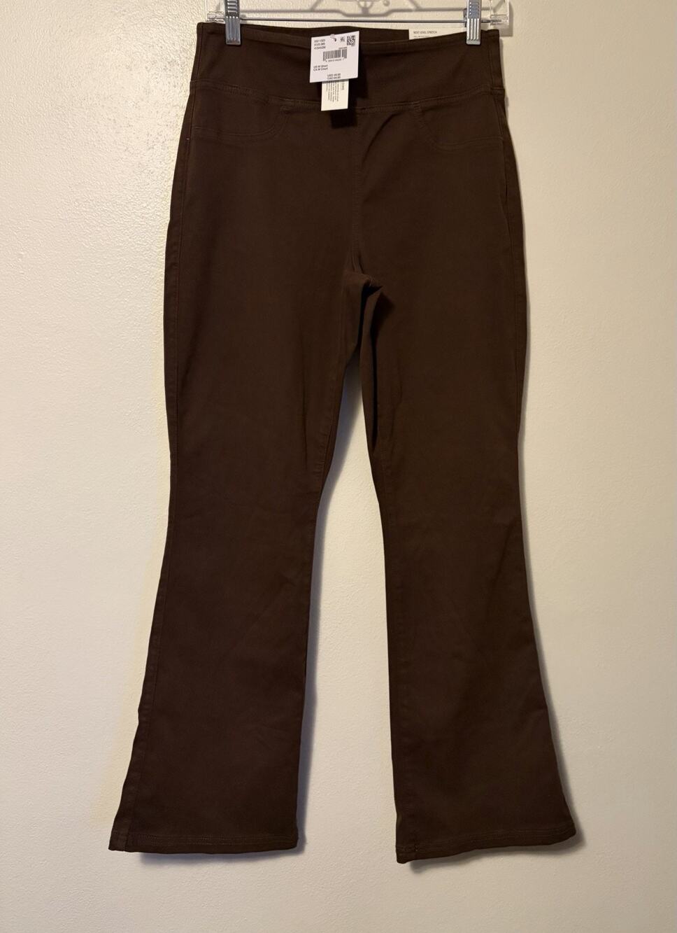 American Eagle Pull-On Kick Boot Pants Brown High Rise Stretch Medium Short New